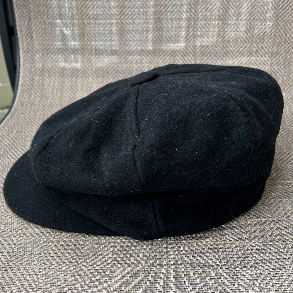 NEW YORK HAT COMPANY Classic Black Wool Newsboy Cap. One Size. 100% Wool. - Picture 4 of 11